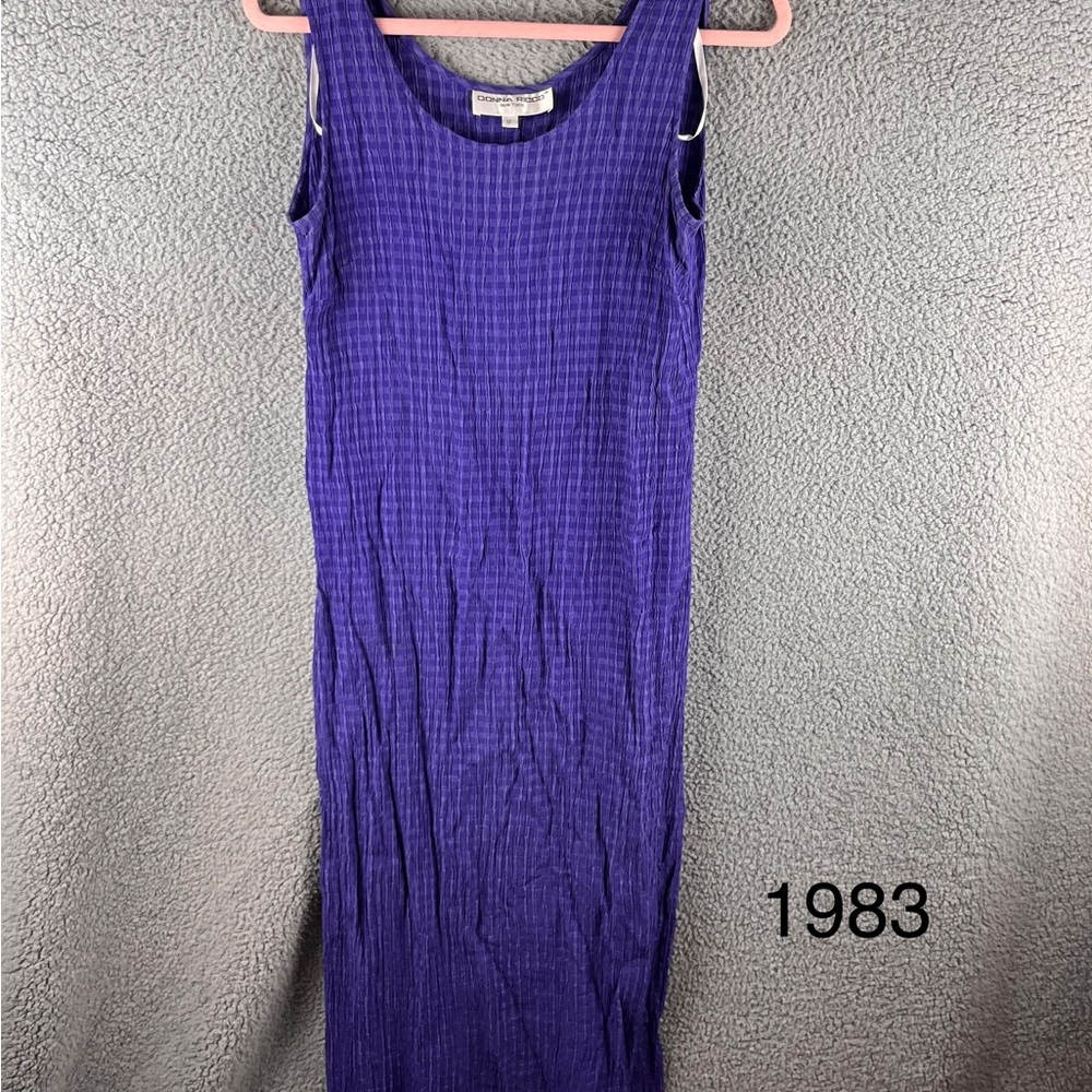 Donna Ricco Vintage Purple Sleeveless Maxi Dress Size 12
